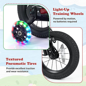 12 Inch Kids Bike Motorcycle-Inspired for Boy Girl Ages 3-4 Years-Red view 8