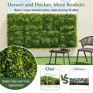12 Pieces 20 Inch x 20 Inch Artificial Hedge Boxwood Panel view 7
