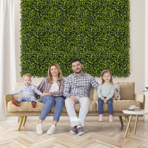 12 Pieces 20 Inch x 20 Inch Artificial Hedge Eucalyptus Panels view 3