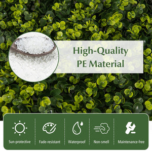 12 Pieces 20 Inch x 20 Inch Artificial Hedge Eucalyptus Panels view 6