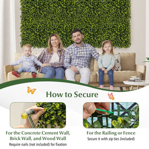 12 Pieces 20 Inch x 20 Inch Artificial Hedge Eucalyptus Panels view 9