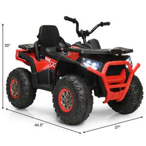 12 V Kids Electric 4-Wheeler ATV Quad with MP3 and LED Lights-Red view 4