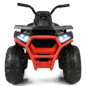 12 V Kids Electric 4-Wheeler ATV Quad with MP3 and LED Lights-Red view 9