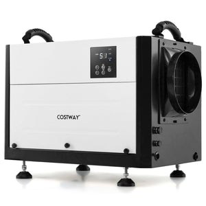 124 Pint Crawl Space Dehumidifier with 3 Modes and 24H Timer-White
