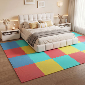 12 Pack Non-Slip Protective Interlocking EVA Foam Floor Tiles-Multicolor view 3