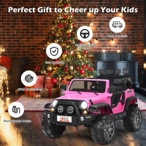 12V 2-Seater Ride on Car Truck with Remote Control and Storage Room-Pink view 6