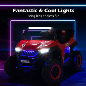 12V 2-Seater Kids Ride on UTV with Slow Start Function Music-Red view 7