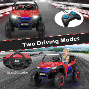 12V 2-Seater Kids Ride on UTV with Slow Start Function Music-Red view 8