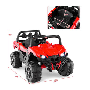 12V Battery Powered Electric Vehicle with Remote Control and 3 Speeds-Red view 4