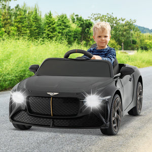 12V Powered Car Kids Ride-on Racer Car Licensed Bentley Bacalar-Black view 3