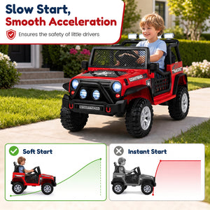 12V Electric 2-Seater Kids Ride On Car with Parent Remote Control-Red view 9