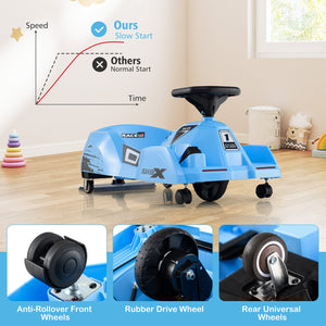 12V Electric Cleaning Go Kart with Detachable Mop and Remote Control-Blue view 9