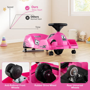 12V Electric Cleaning Go Kart with Detachable Mop and Remote Control-Pink view 9