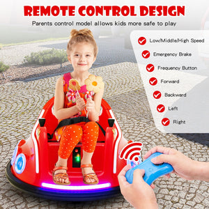 12V Electric Ride On Car with Remote Control and Flashing LED Lights-Red view 7