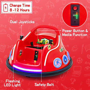 12V Electric Ride On Car with Remote Control and Flashing LED Lights-Red view 8