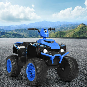 12V Kids Ride on ATV with LED Lights and Treaded Tires and LED lights-Navy view 5