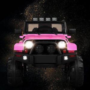 12V Kids Remote Control Riding Truck Car with LED Lights-Pink view 8