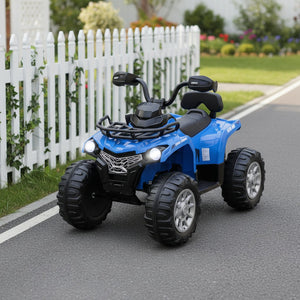 12V Kids Ride On ATV 4 Wheeler with MP3 and Headlights-Blue view 2