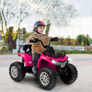 12V Kids Ride On ATV 4 Wheeler with MP3 and Headlights-Pink view 3