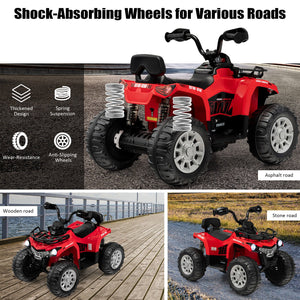 12V Kids Ride On ATV 4 Wheeler with MP3 and Headlights-Red view 7