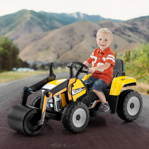 12V Kids Ride on Road Roller with 2.4G Remote Control-Yellow view 6