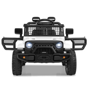 12V Kids Ride on Truck Car Battery Powered Electric Vehicle-White view 5