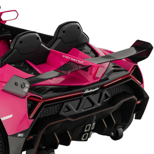 12V Licensed Lamborghini 4WD Kids Ride-on Sports Car with 2.4G Remote-Pink view 8
