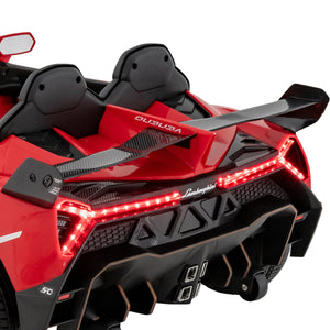12V Licensed Lamborghini 4WD Kids Ride-on Sports Car with 2.4G Remote-Red view 9