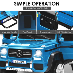 12V Licensed Mercedes-Benz Kids Ride On Car-Navy view 9
