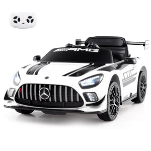 12V Kids Ride-On Car Mercedes-AMG GT3 Licensed with Adjustable Speed-White view 5