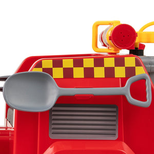 12V Ride on Fire Truck Powered Car with Water Gun and Interphone-Red view 5