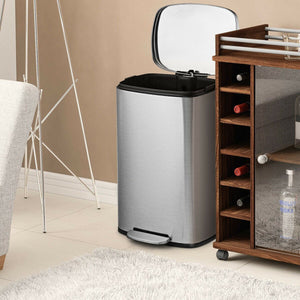 13.2 Gallon Stainless Steel Trash Garbage Can with Bucket view 8