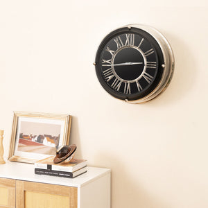 13.5/17.5 Inch Silent Wall Clock with Silver Frame-S view 3