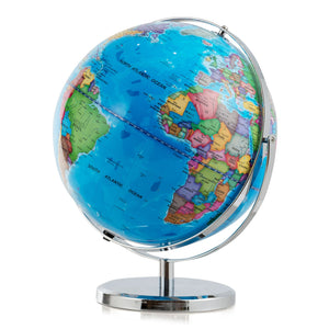 13 Inch Illuminated World Globe 720° Rotating Map with LED Light