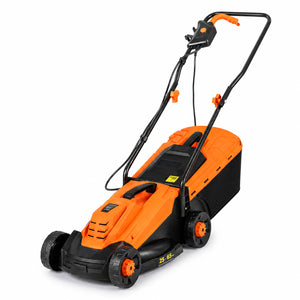 13-Inch 12-Amp Corded Electric Lawn Mower with 3-Position Height Adjustment-Orange