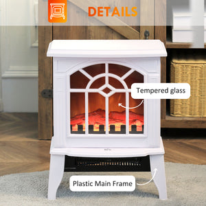 Electric Fireplace Heater, Freestanding Fireplace Stove with Realistic Flame and Overheat Protection – view 13