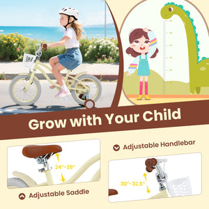 14/16/18 Inch Kids Bike Adjustable with Training Wheels Ages 3-8 Years Olds-18 inches view 7