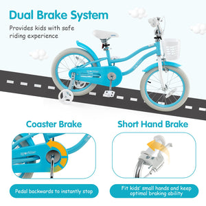 14/16/18 Inch Kids Bike with Dual Brakes and Adjustable Seat-16 inches view 6