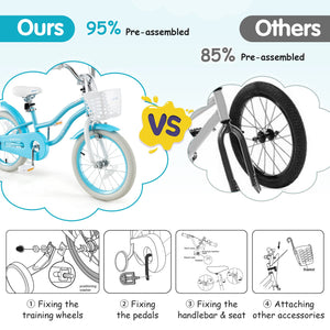 14/16/18 Inch Kids Bike with Dual Brakes and Adjustable Seat-16 inches view 8
