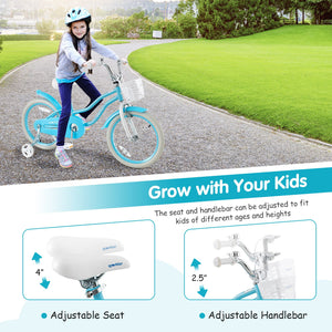 14/16/18 Inch Kids Bike with Dual Brakes and Adjustable Seat-18 inches view 5