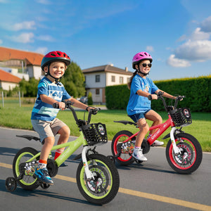 14 Inch Kids Bike Adjustable with Detachable Training Wheels for 3-5 Years Old-14 inches view 3