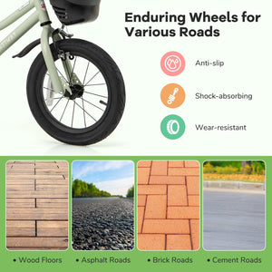 14-Inch Kids Bike Adjustable with Training Wheels for 3-5 Years Old view 9