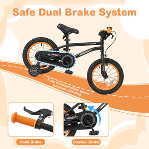 14-Inch Kids Bike Sport Bicycle for 3-5 Years Old with Adjustable Seat-14 inches view 4