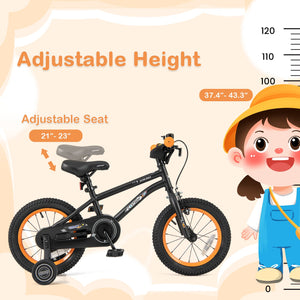 14-Inch Kids Bike Sport Bicycle for 3-5 Years Old with Adjustable Seat-14 inches view 5