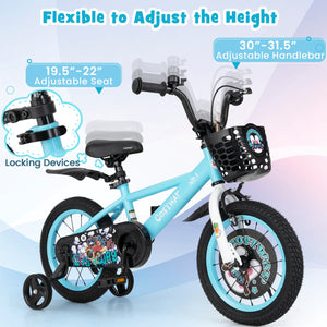 14 Inch Kids Bike with Adjustable Handlebar and Saddle for 3-5 Years Old-14 inches view 6