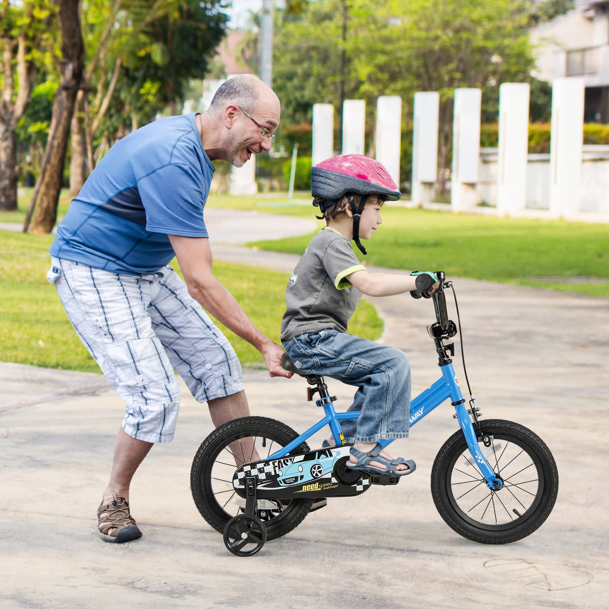 14 Inch Kids Bike with Removable Training Wheels for Aged 3-5 Years Old view 2