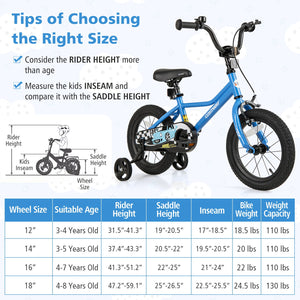 14 Inch Kids Bike with Removable Training Wheels for Aged 3-5 Years Old view 4