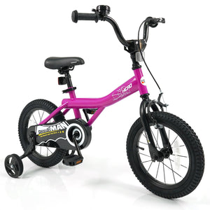 14-Inch Kids Bike with Removable Training Wheels Pink-Brave Hero