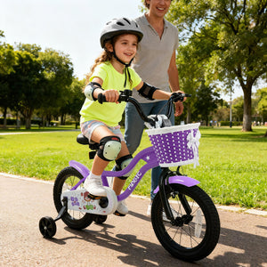 14 Inch Kids Bike with Training Wheels for Aged 3-5 Years Old - Magic Purple view 2