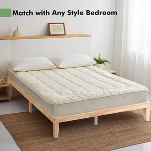 14 Inch King Size Wood Platform Bed Frame-Natural view 5